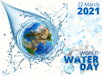 World Water Day creative design drink energy graphicdesign illustration nature poster pure water save water water waterfall world water day