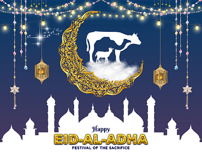 Eid Mubarak banner creative design graphicdesign illustration vector