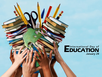 International Day of Education 24january advertising college creative e-learning education day educational graphic design graphicdesign illustration international day internationaleducationday knowledge learning poster school student studying university vector
