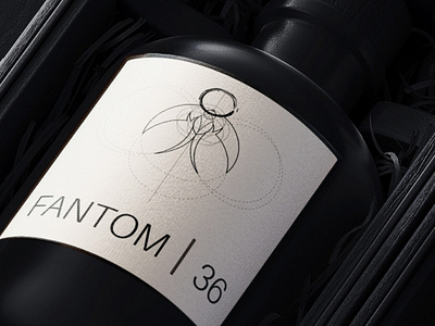 Product label for the European Schnapps producer called "FANTOM brand branding japan japanese art label label design labeldesign logo product label vector