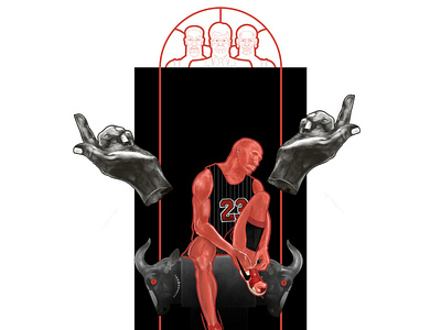 The Last Dance. Surrealistic poster air jordan basketball illustration michael jordan nba nba poster netflix poster art posterdesign the last dance vector