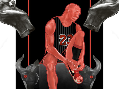 The Last Dance. Surrealistic poster #2 basketball brand branding design illustration nba netflix poster art poster design sneakers