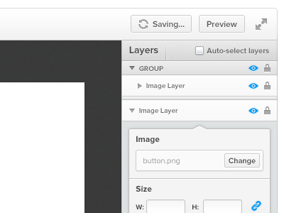 Layers Sidebar app interface layers ui ux webapp