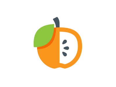 Orange Apple apple concept icon illustration logo orange simple