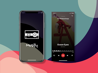 Music player iOS app design ios junior designer mobile music music app music player player shot ui