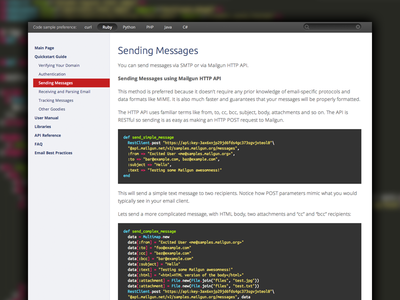 API Docs api code developer docs documentation mailgun