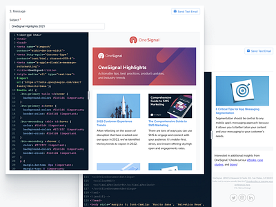 HTML Email Code Editor code codemirror css design developer editor email html marketing messaging newsletter onesignal responsive syntax templates