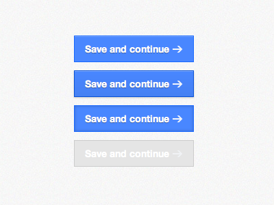 Save and continue button states active button css3 hover inactive subtle ui