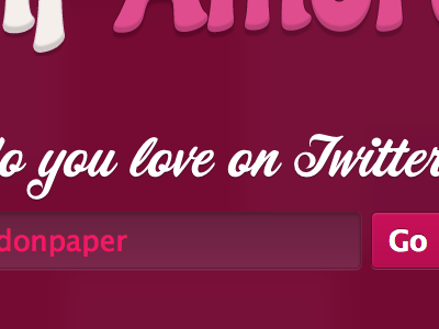 Love on Twitter button go input love twitter valentine