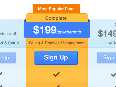 Pricing Table button plans price pricing signup table