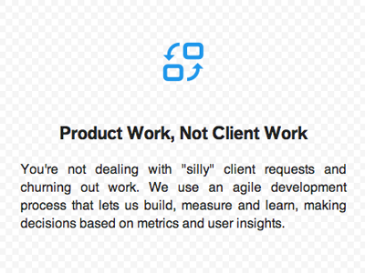 Product Work, Not Client Work agile build client design designer lean learn measure process product