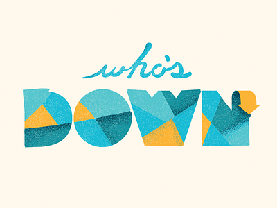 Who's Down Logo branding design logo