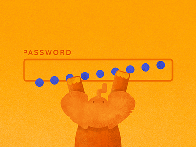 Never Forget Your Password elephant illustration