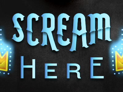 Scream! hand lettering illustration lettering typography