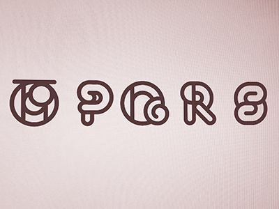 Fanfare alphabet geometric hand lettering type typography