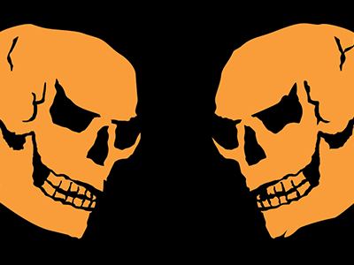 Skull illustration metal skull