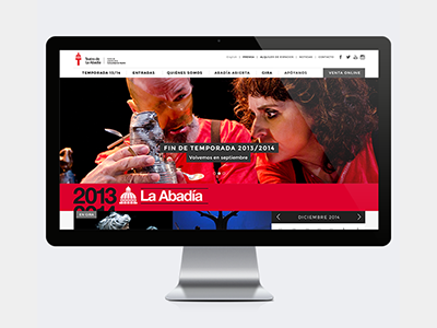 Interface design, Teatro La Abadia responsive ui web design