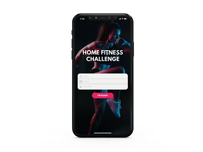 Home Fitness Challenge - Sign Up app dailyui dailyui 001 sign in sign up