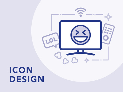 Funny TV Icon visual designer visual design line icon icon set icons iconography icon design icon graphic design design art