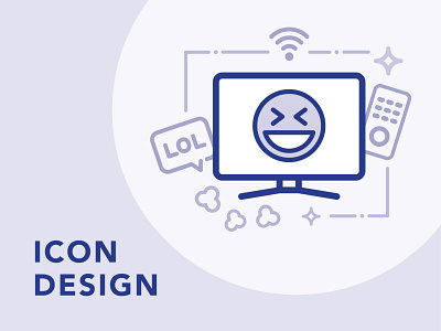 Funny TV Icon art design graphic design icon icon design icon set iconography icons line icon visual design visual designer