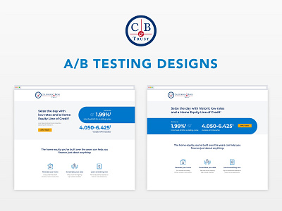 Home Equity Line of Credit Landing Page A/B Test Designs