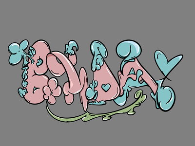 Bohda bubbly design graffiti graffiti art illustration illustrator name name tag vector web