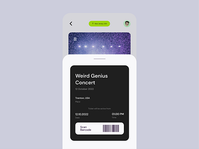 Ticket Page - Event App Design Concept