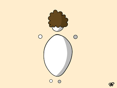 Afro Blob afro art cartoon character character design egg hair illustration snowman