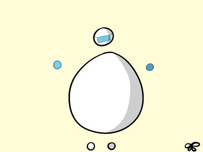 Socially distant blob art cartoon character character design covid 19 covid19 egg illustration mask snowman social distancing