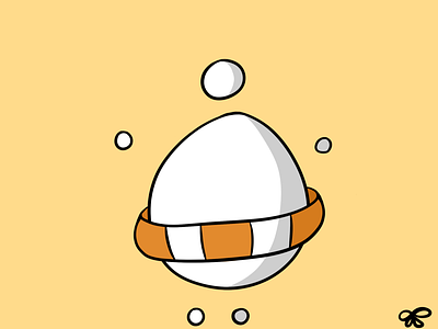 Swimming Blob cartoon character character design egg illustration pink snowman swimming swimwear