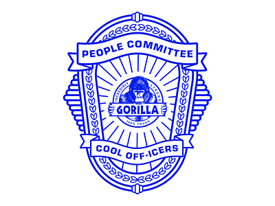 The People Committee Police Badge badge design gorilla glue illustration officer police shield shirt