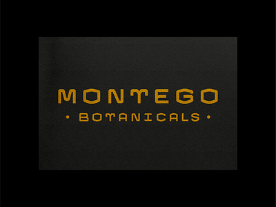 Montego Botanicals Word Mark cannabis custom identity lettering logo typography word mark