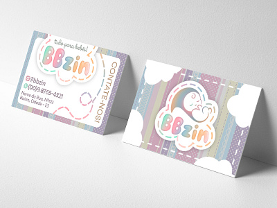 Baby Business Card babies baby business card colorful pastel colors rainbow sweet