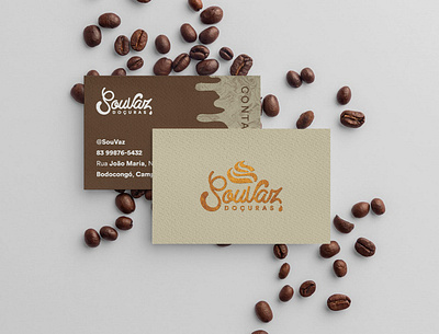 Coffee Business Card business card business card design business cards businesscard caramel chocolate coffee cream delicate golden sweet