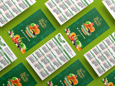 Fruits and Vegetables Card Calendar 2021