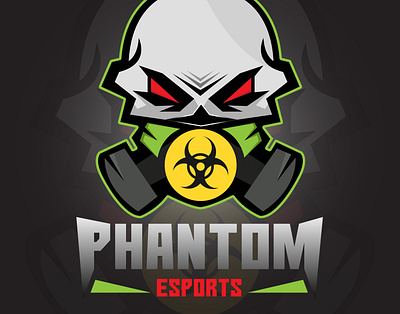 Gaming logo Using Gas Mask biohazard dhaka esportlogo fahim hasan gaminglogo gas mask illustration logo design nokshakori phantom esports pubg