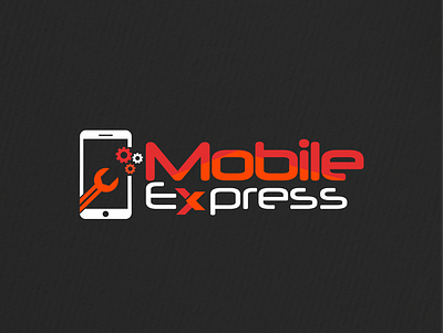 Mobile Express Logo bangladesh branding dhaka fahim hasan illustration logo design logo designer mobile express mobile repair shop mobile shop logo noksha kori