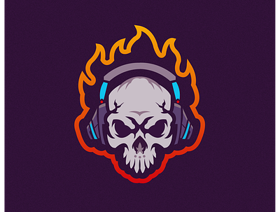 Flame Skull Logo dhaka esportlogo esports logo fahim hasan gaming logo gaming mascot logo graphicdesign hellhammer illustration logodesign mascotlogo noksha kori
