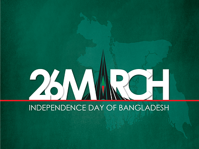 26 March Independence Day Design 26 march bangladesh graphicdesign illustration illustrations independence day noksha kori typography design