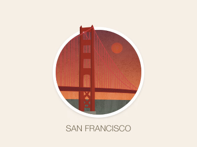 San Francisco badge icon illustration san francisco