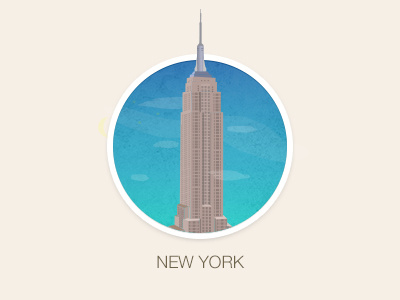 New York badge icon illustration new york