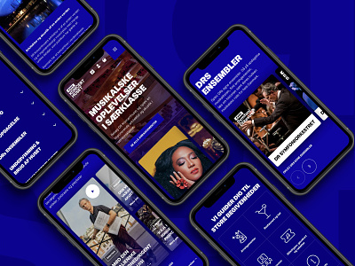 DR Koncerthuset - Concerts website app blue booking cards carousel danish event events landingpage menu mobile music navigation slider thumbnail ui website