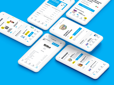 Bilka Plus - Customer Loyalty Program App app cards commerce food grocery minimalistic mobile navigation nordic product products shop shopping simple store ui user ux white