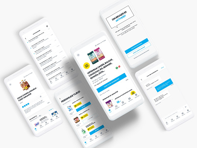 Bilka Plus - Customer Loyalty Program App app cards commerce ecommerce food grocery minimalistic mobile navigation nordic product products shop shopping simple store ui user ux white