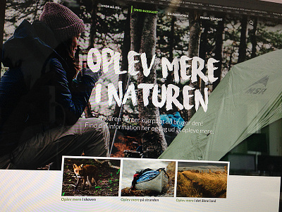 Campaign site campaign display font font forest landingpage nature website woods