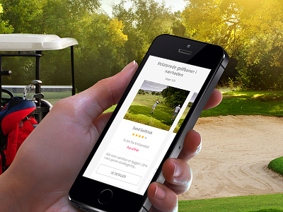 Golf website golf golfing mobile sport thumbnail ui