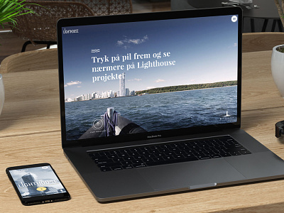 Lighthouse Aarhus 3d animation clean parallax real estate site of the day video website