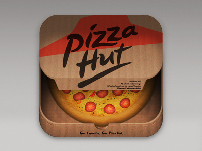 Pizza App Icon box pizza hut food food icon icon illustration ios pizza pizza icon