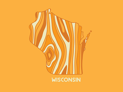 Wisconsin cheese line logo text type vector wisconsin wood yellow