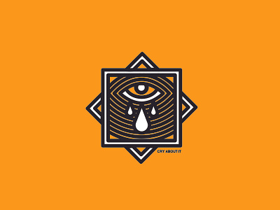 Cry About It drop eye line out studio there vector work yellow